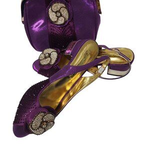 Purple Belissimo Italian Shoe and Bag